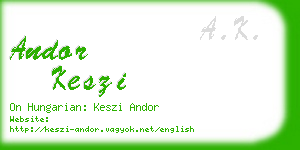 andor keszi business card